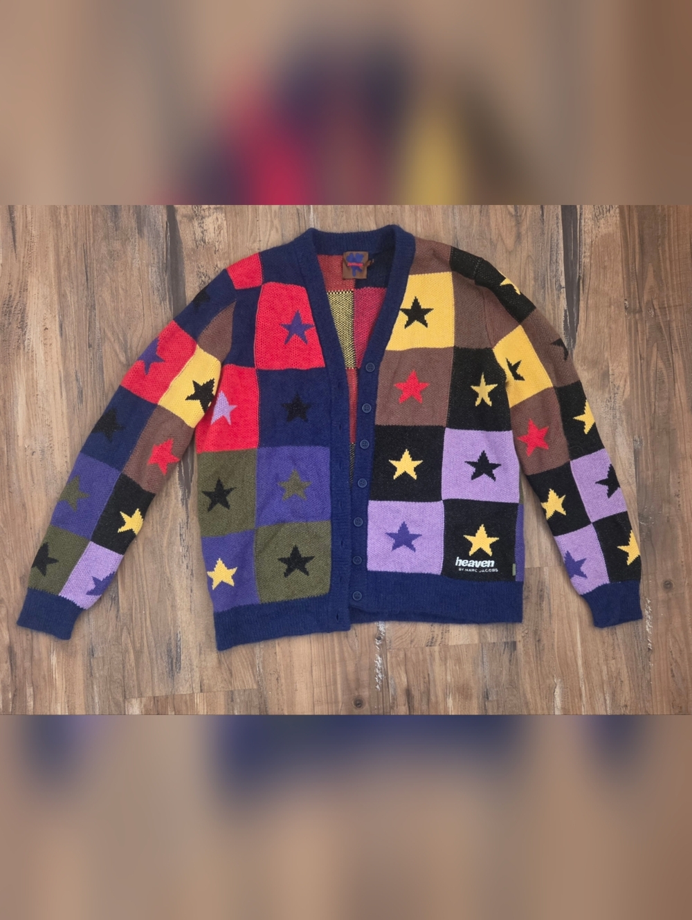 Marc Jacobs Star Blocks Wool Cardigan - Large